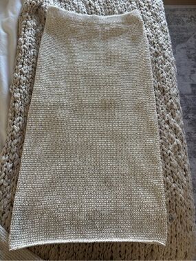 Mango Cream Knit Pencil Skirt